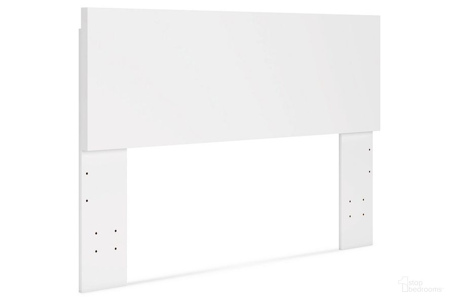 The appearance of Onita Queen Panel Headboard In White designed by Signature Design by Ashley in the modern / contemporary interior design. This white piece of furniture  was selected by 1StopBedrooms from Onita Collection to add a touch of cosiness and style into your home. Sku: EB9630-257. Material: Wood. Product Type: Headboard. Bed Size: Queen. Image1
