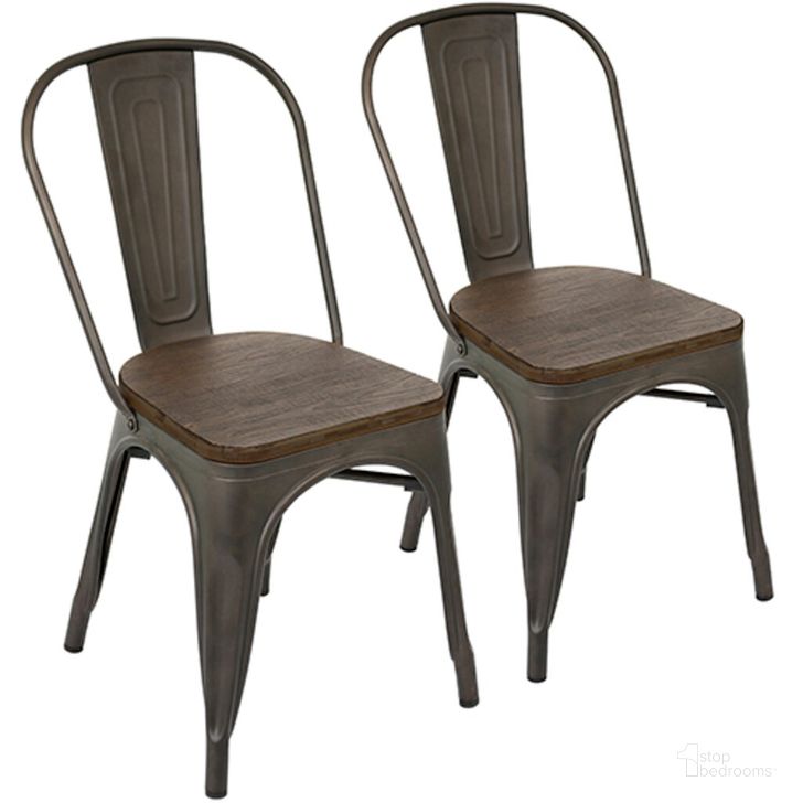 The appearance of Oregon Dining Chair Set of 2 In Espresso designed by Lumisource in the industrial interior design. This espresso piece of furniture  was selected by 1StopBedrooms from Oregon Collection to add a touch of cosiness and style into your home. Sku: DC-TW-OR DKESP2. Material: Wood. Product Type: Dining Chair. Image1