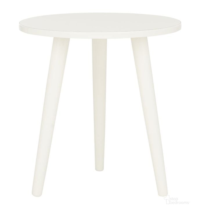 The appearance of Orion Distressed White Round Accent Table ACC5700A designed by Safavieh in the modern / contemporary interior design. This antique white piece of furniture  was selected by 1StopBedrooms from Orion Collection to add a touch of cosiness and style into your home. Sku: ACC5700A. Material: Wood. Product Type: Accent Table. Image1