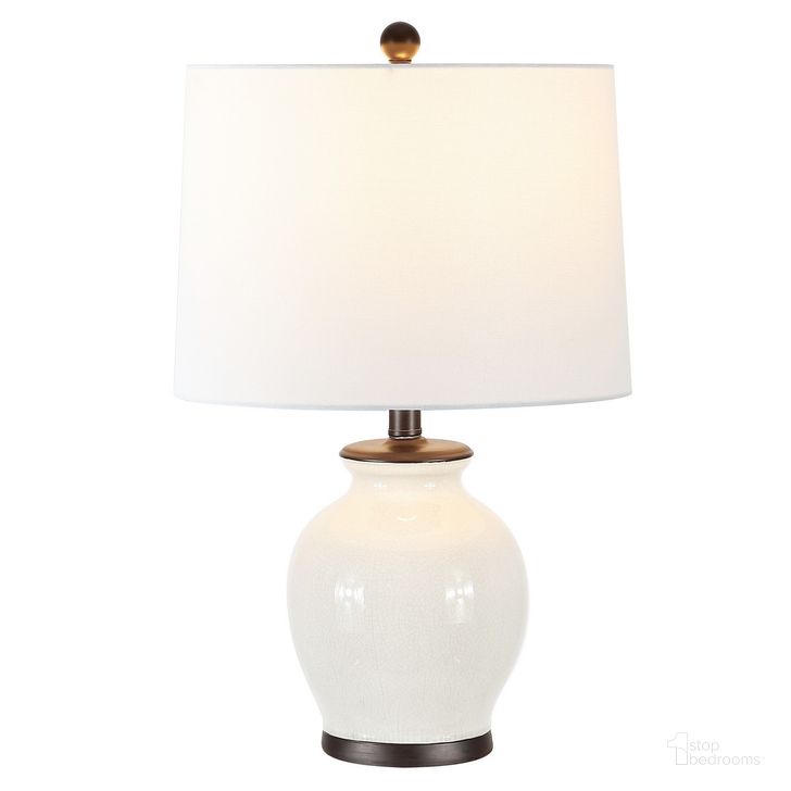 The appearance of Orsla Table Lamp in Ivory designed by Safavieh in the modern / contemporary interior design. This ivory piece of furniture  was selected by 1StopBedrooms from Orsla Collection to add a touch of cosiness and style into your home. Sku: TBL4436A. Product Type: Table Lamp. Image1
