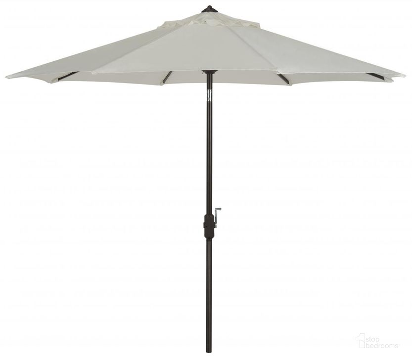 The appearance of Ortega Natural 9 Auto Tilt Crank UV Resistant Umbrella designed by Safavieh in the modern / contemporary interior design. This natural piece of furniture  was selected by 1StopBedrooms from Ortega Collection to add a touch of cosiness and style into your home. Sku: PAT8001B. Material: Aluminum. Product Type: Umbrella. Image1
