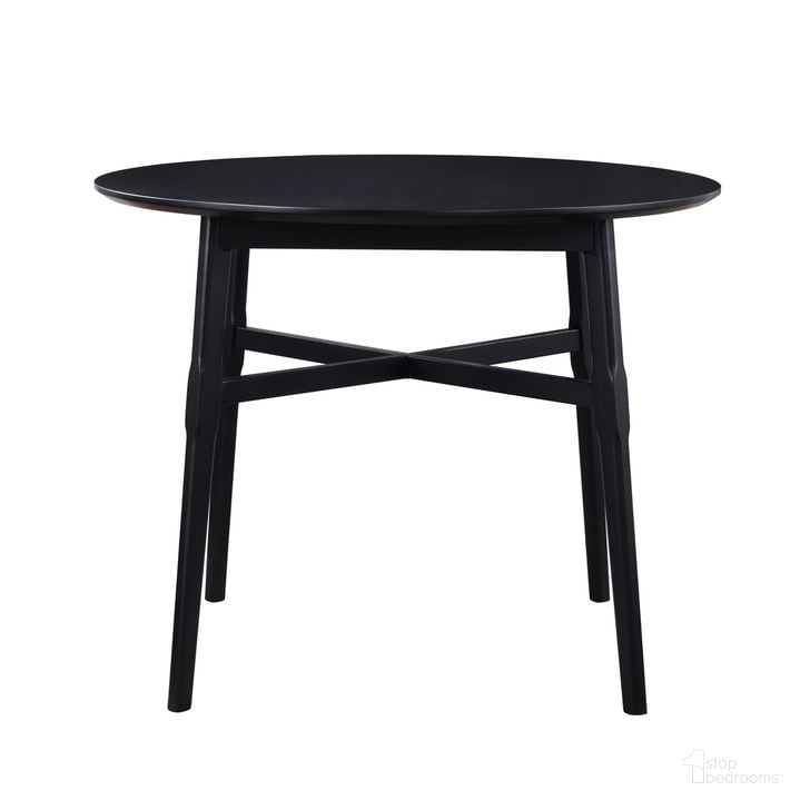 The appearance of Oslo 46 Inch Round Counter Table In Black designed by Steve Silver in the modern / contemporary interior design. This black piece of furniture  was selected by 1StopBedrooms from Oslo Collection to add a touch of cosiness and style into your home. Sku: OLS500KPT. Table Base Style: Legs. Table Top Shape: Round. Product Type: Counter Height Table. Material: MDF. Image1