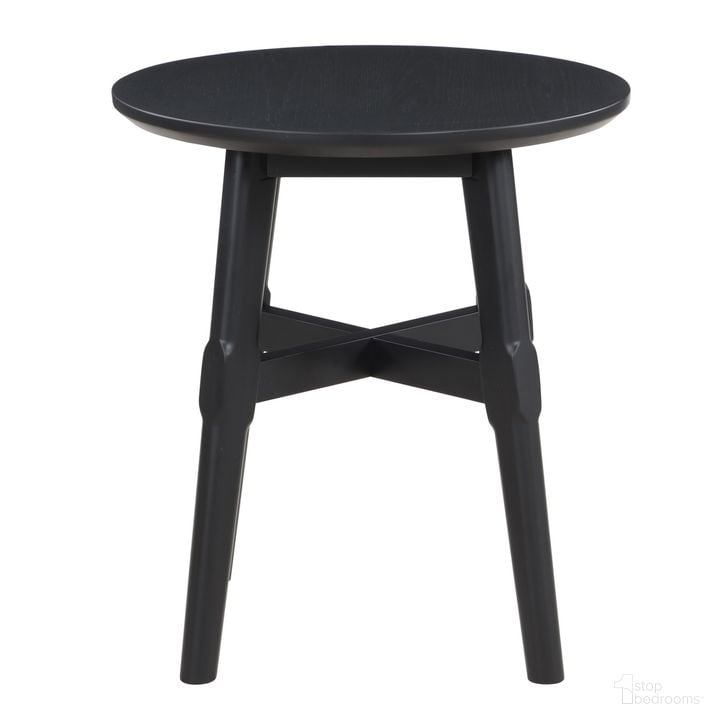 The appearance of Oslo End Table In Black designed by Steve Silver in the transitional interior design. This black piece of furniture  was selected by 1StopBedrooms from Oslo Collection to add a touch of cosiness and style into your home. Sku: OLS100EK. Product Type: End Table. Material: MDF. Image1