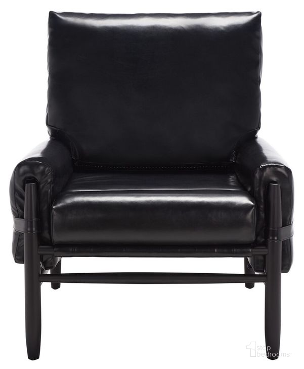 The appearance of Oslo Mid Century Arm Chair in Black designed by Safavieh in the transitional interior design. This black piece of furniture  was selected by 1StopBedrooms from Oslo Collection to add a touch of cosiness and style into your home. Sku: ACH4509B. Material: Wood. Product Type: Accent Chair. Image1
