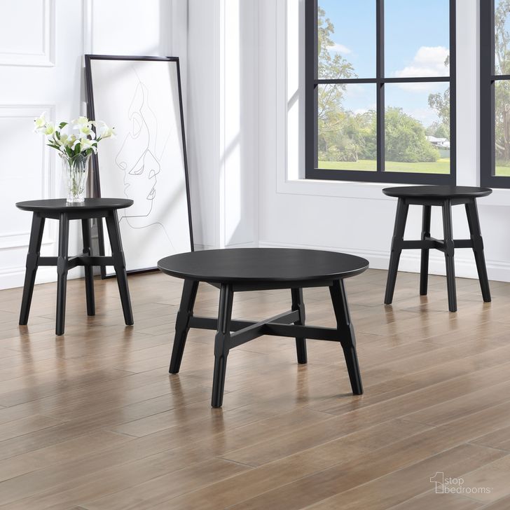 The appearance of Oslo Occasional Table Set In Black designed by Steve Silver in the transitional interior design. This black piece of furniture  was selected by 1StopBedrooms from Oslo Collection to add a touch of cosiness and style into your home. Sku: OLS100CK;OLS100EK. Material: MDF. Product Type: Occasional Table Set. Image1