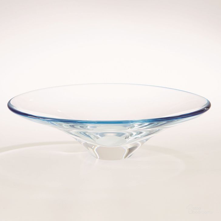 The appearance of Oval Bowl In Ocean designed by Global Views in the modern / contemporary interior design. This blue piece of furniture  was selected by 1StopBedrooms from Oval Collection to add a touch of cosiness and style into your home. Sku: 6.604. Material: Glass. Product Type: Bowl. Image1