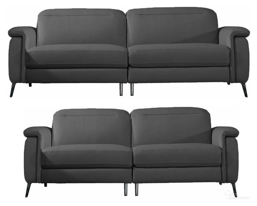 The appearance of Oxford Dark Grey Leather Living Room Set With Power headrest designed by Bellini Modern Living in the modern / contemporary interior design. This gray piece of furniture  was selected by 1StopBedrooms from Oxford Collection to add a touch of cosiness and style into your home. Sku: Oxford S DGY;Oxford LS DGY. Material: Leather. Product Type: Living Room Set. Image1
