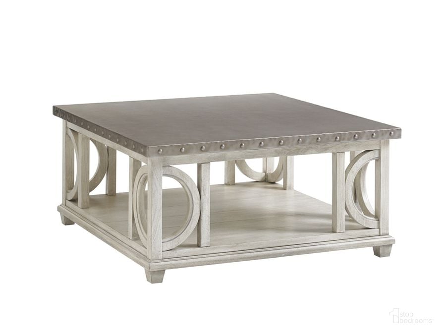 The appearance of Oyster Bay Litchfield Square Cocktail Table designed by Lexington in the transitional interior design. This white piece of furniture  was selected by 1StopBedrooms from Oyster Bay Collection to add a touch of cosiness and style into your home. Sku: 01-0714-945. Material: Wood. Product Type: Cocktail Table. Image1