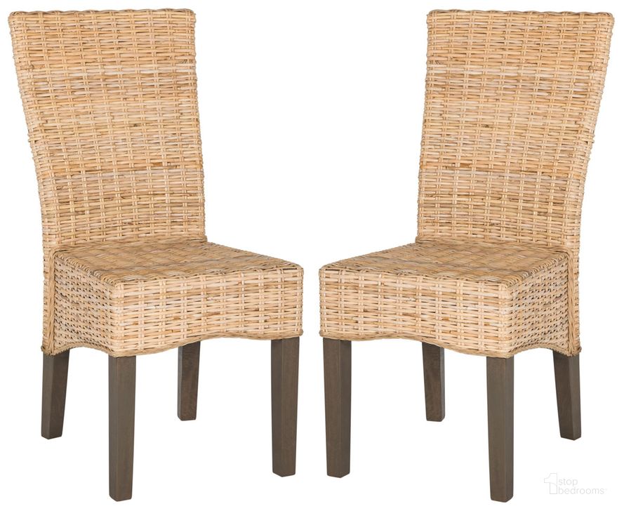 The appearance of Ozias Natural 19 Inch Wicker Dining Chair Set of 2 designed by Safavieh in the traditional interior design. This natural piece of furniture  was selected by 1StopBedrooms from Ozias Collection to add a touch of cosiness and style into your home. Sku: SEA8014C-SET2. Product Type: Dining Chair. Material: Rattan. Image1