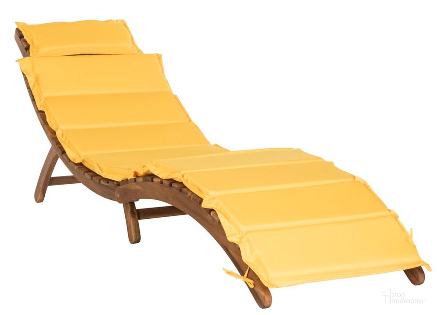 The appearance of Pacifica 3 Piece Lounge Set in Yellow designed by Safavieh in the modern / contemporary interior design. This yellow piece of furniture  was selected by 1StopBedrooms from Pacifica Collection to add a touch of cosiness and style into your home. Sku: PAT7020D. Product Type: Outdoor Set. Image1
