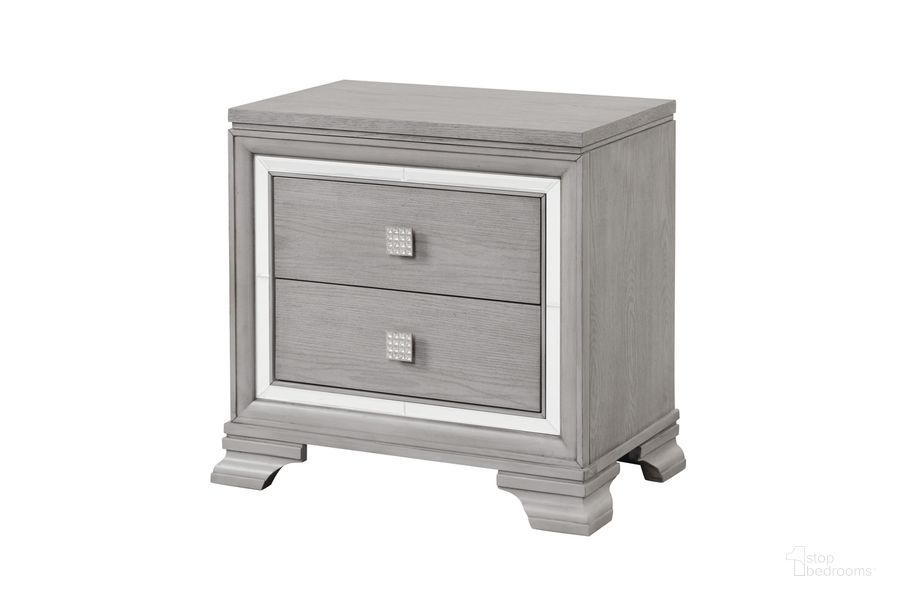 The appearance of Padua Nightstand In Washed Gray designed by Glory in the modern / contemporary interior design. This washed grey piece of furniture  was selected by 1StopBedrooms from Padua Collection to add a touch of cosiness and style into your home. Sku: G05800-N. Material: Wood. Product Type: Nightstand. Image1