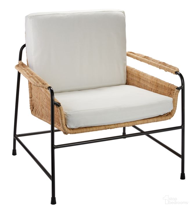 The appearance of Palermo Lounge Chair designed by Jamie Young Company in the transitional interior design. This off white piece of furniture  was selected by 1StopBedrooms from Palermo Collection to add a touch of cosiness and style into your home. Sku: 20PALE-CHNA. Material: Steel. Product Type: Lounge Chair. Image1