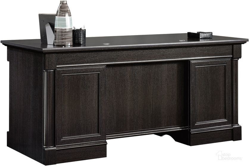 The appearance of Palladia Executive Desk In Wind Oak designed by Sauder in the traditional interior design. This wind oak piece of furniture  was selected by 1StopBedrooms from Palladia Collection to add a touch of cosiness and style into your home. Sku: 416513. Product Type: Executive Desk. Material: Engineered Wood. Image1