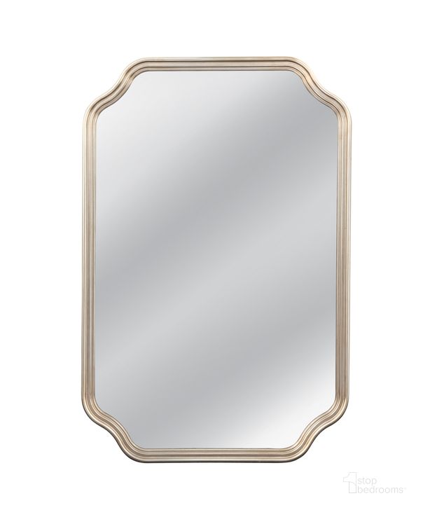 The appearance of Pandreess Wall Mirror In Antique Silver Leaf designed by Bassett Mirror Company in the modern / contemporary interior design. This antique silver piece of furniture  was selected by 1StopBedrooms from  to add a touch of cosiness and style into your home. Sku: M4880. Material: MDF. Product Type: Wall Mirror. Image1