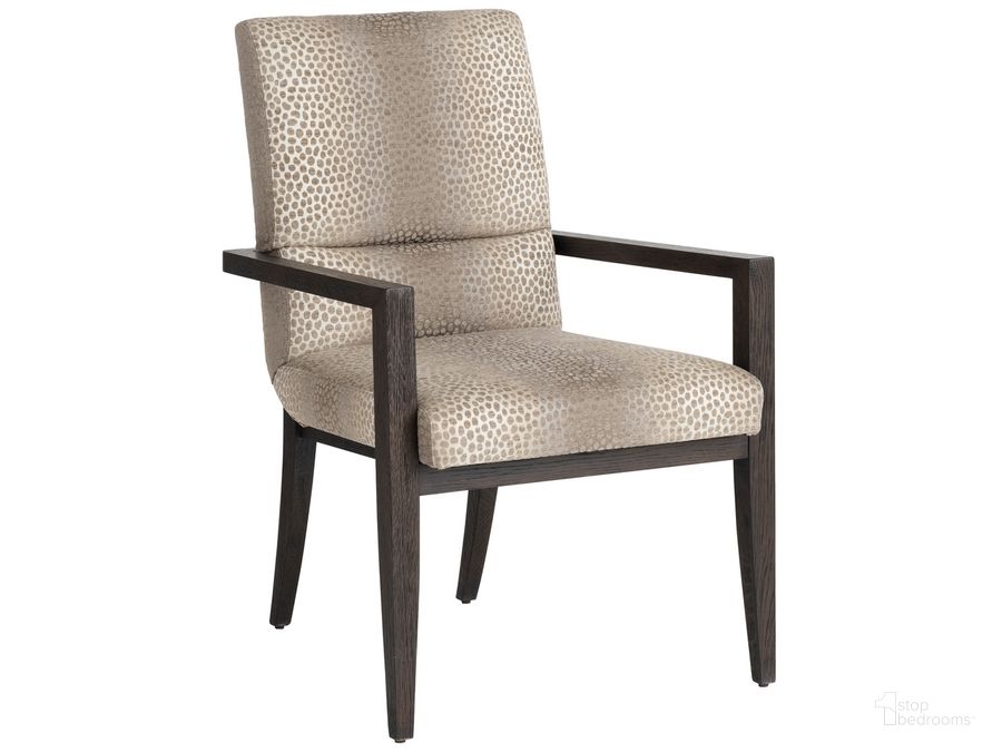 The appearance of Park City Glenwild Upholstered Arm Chair 01-0930-883-42 designed by Barclay Butera in the transitional interior design. This cream piece of furniture  was selected by 1StopBedrooms from Park City Collection to add a touch of cosiness and style into your home. Sku: 01-0930-883-42. Product Type: Arm Chair. Image1