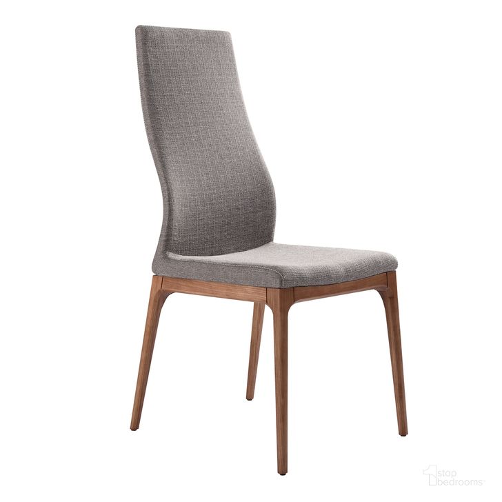 The appearance of Parker Mid-Century Dining Chair Set of 2 In Walnut Finish and Gray Fabric designed by Armen Living in the transitional interior design. This gray piece of furniture  was selected by 1StopBedrooms from Parker Collection to add a touch of cosiness and style into your home. Sku: LCPKSIGR. Material: Fabric. Product Type: Dining Chair. Image1
