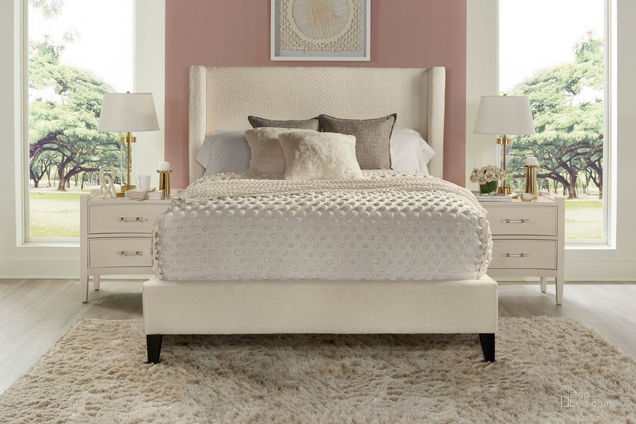 The appearance of Angel Himalaya Ivory King Bed In Beige designed by Parker House in the transitional interior design. This beige piece of furniture  was selected by 1StopBedrooms from Angel Collection to add a touch of cosiness and style into your home. Sku: BANG#9000HB-HMI;BANG#9020FBR-HMI. Bed Type: Panel Bed. Material: Polyester. Product Type: Bed. Bed Size: King. Image1