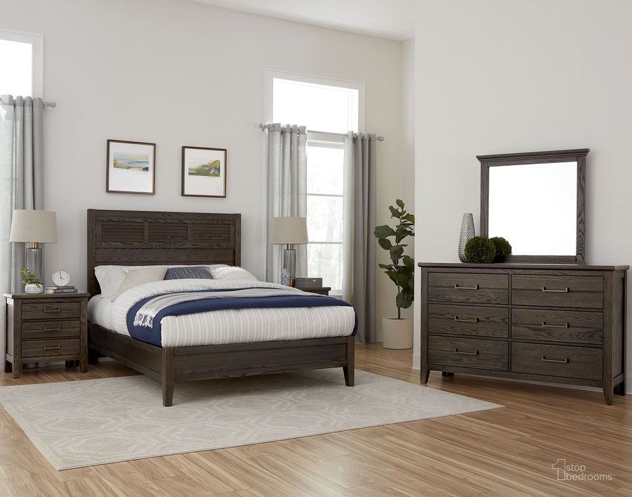 The appearance of Passageways Charleston Brown Louvered Panel Bedroom Set With Low Profile Footboard designed by Artisan & Post in the transitional interior design. This brown piece of furniture  was selected by 1StopBedrooms from Passageways Collection to add a touch of cosiness and style into your home. Sku: 140-557;140-755;140-822;140-227. Material: Wood. Product Type: Bedroom Set. Bed Size: Queen. Image1