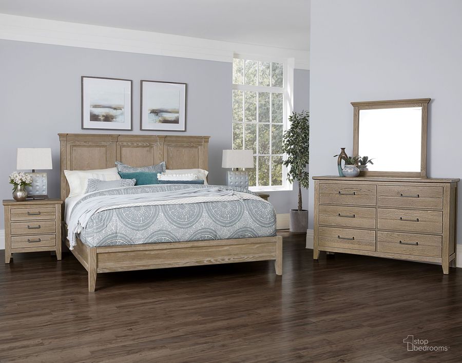 The appearance of Passageways Deep Sand Mansion Panel Bedroom Set With Low Profile Footboard designed by Artisan & Post in the transitional interior design. This beige piece of furniture  was selected by 1StopBedrooms from Passageways Collection to add a touch of cosiness and style into your home. Sku: 141-559;141-755;141-822;141-227. Material: Wood. Product Type: Bedroom Set. Bed Size: Queen. Image1