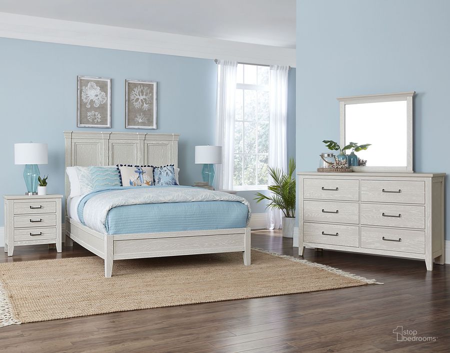 The appearance of Passageways Oyster Grey Mansion Panel Bedroom Set With Low Profile Footboard designed by Artisan & Post in the transitional interior design. This gray piece of furniture  was selected by 1StopBedrooms from Passageways Collection to add a touch of cosiness and style into your home. Sku: 144-559;144-755;144-822;144-227. Material: Wood. Product Type: Bedroom Set. Bed Size: Queen. Image1