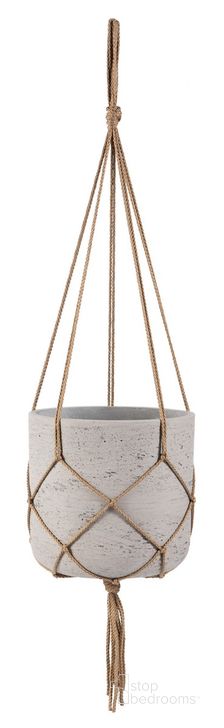 The appearance of Peltria Planter in Light Grey designed by Safavieh in the coastal interior design. This light grey piece of furniture  was selected by 1StopBedrooms from Peltria Collection to add a touch of cosiness and style into your home. Sku: PAT1529B. Product Type: Planter. Material: Cement. Image1