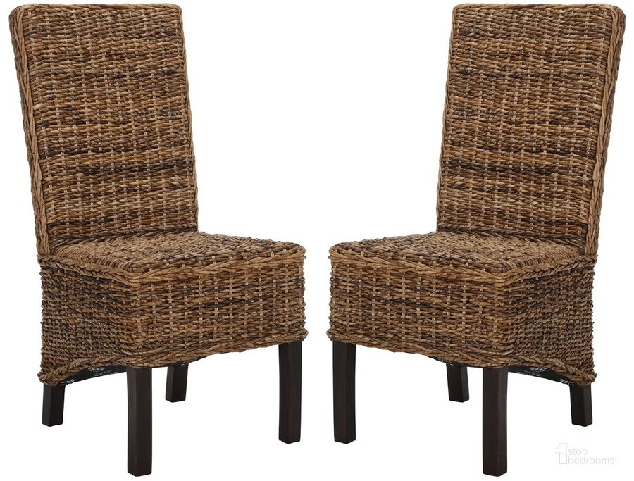 The appearance of Pembrooke Natural Rattan Side Chair Set of 2 designed by Safavieh in the modern / contemporary interior design. This natural piece of furniture  was selected by 1StopBedrooms from Pembrooke Collection to add a touch of cosiness and style into your home. Sku: FOX6520A-SET2. Product Type: Dining Chair. Material: Rattan. Image1