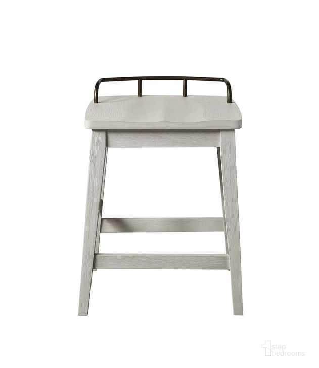The appearance of Pendleton Counter Stool designed by Steve Silver in the transitional interior design. This ivory piece of furniture  was selected by 1StopBedrooms from Pendleton Collection to add a touch of cosiness and style into your home. Sku: TN600CS. Product Type: Barstool. Material: Rubberwood. Image1