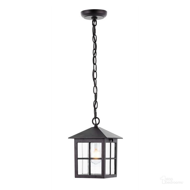 The appearance of Penryn Outdoor Pendant in Black designed by Safavieh in the modern / contemporary interior design. This black piece of furniture  was selected by 1StopBedrooms from Penryn Collection to add a touch of cosiness and style into your home. Sku: PLT4031A. Material: Metal. Product Type: Outdoor Lighting. Image1