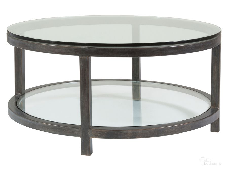 The appearance of Per Se St Laurent Round Cocktail Table designed by Artistica Home in the transitional interior design. This gray piece of furniture  was selected by 1StopBedrooms from Per Se Collection to add a touch of cosiness and style into your home. Sku: 01-2013-943-44. Product Type: Cocktail Table. Image1
