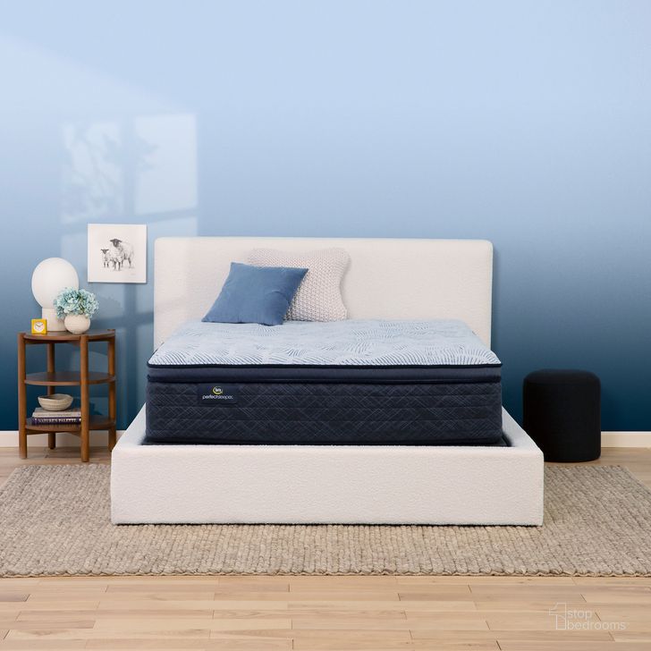 The appearance of Perfect Sleeper Nurture Night 14.5 Inch Plush Pillow Top California King Mattress In Light Blue designed by Serta in the modern / contemporary interior design. This light blue piece of furniture  was selected by 1StopBedrooms from Perfect Sleeper Collection to add a touch of cosiness and style into your home. Sku: 500302923-1070. Product Type: Mattress. Size: California King. Comfort Level: Plush. Mattress Top: Pillow Top. Mattress Type: Innerspring. Comfort Level: Ultra Plush. Mattress Thickness: 14.5". Material: Foam. Image1