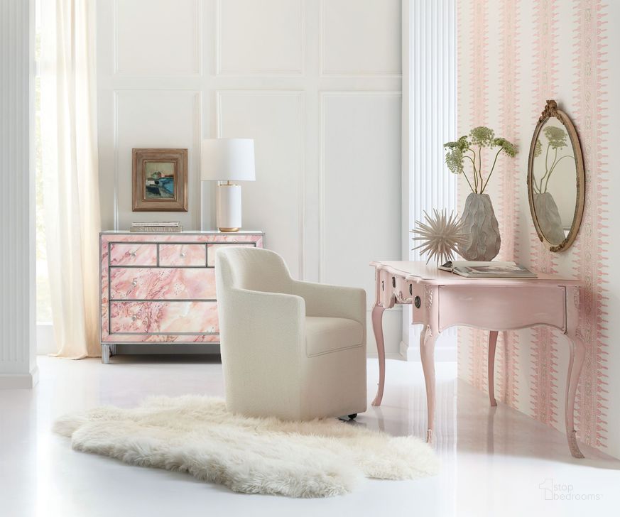 The appearance of Perseverance Writing Home Office Set In Pink designed by Hooker in the traditional interior design. This pink piece of furniture  was selected by 1StopBedrooms from Komen Collection to add a touch of cosiness and style into your home. Sku: 5000-10002-62;7228-75010-02. Material: Wood Veneer. Product Type: Home Office Set. Image1