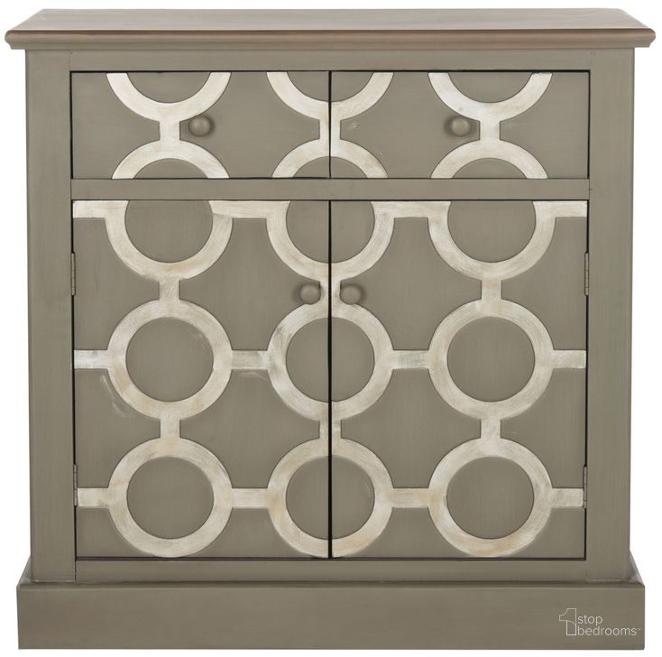 The appearance of Petula Grey Chest designed by Safavieh in the modern / contemporary interior design. This grey piece of furniture  was selected by 1StopBedrooms from Safavieh AMH Collection to add a touch of cosiness and style into your home. Sku: AMH1524A. Material: Wood. Product Type: Chest. Image1