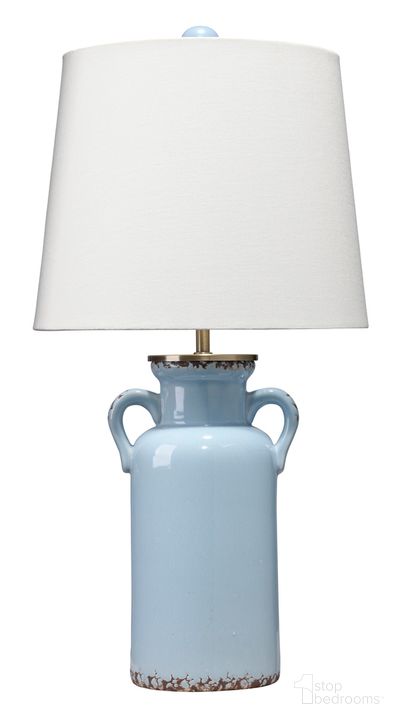 The appearance of Piper Table Lamp In Light Blue designed by Jamie Young Company in the traditional interior design. This light blue piece of furniture  was selected by 1StopBedrooms from Piper Collection to add a touch of cosiness and style into your home. Sku: LS9PIPERBLU. Material: Ceramic. Product Type: Table Lamp. Image1