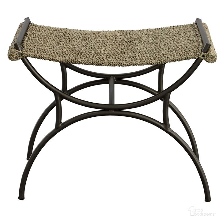 The appearance of Playa Seagrass Small Bench In Natural designed by Uttermost in the  interior design. This natural piece of furniture  was selected by 1StopBedrooms from Playa Collection to add a touch of cosiness and style into your home. Sku: 23770. Material: Metal. Product Type: Bench. Image1