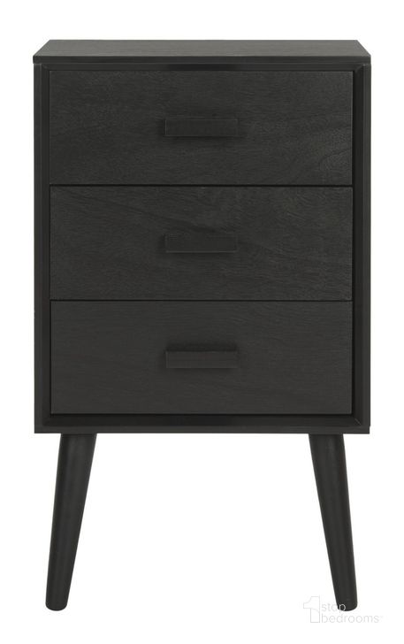The appearance of Pomona Black 3-Drawer Chest designed by Safavieh in the modern / contemporary interior design. This black piece of furniture  was selected by 1StopBedrooms from Pomona Collection to add a touch of cosiness and style into your home. Sku: CHS5700D. Material: Wood. Product Type: Chest. Image1