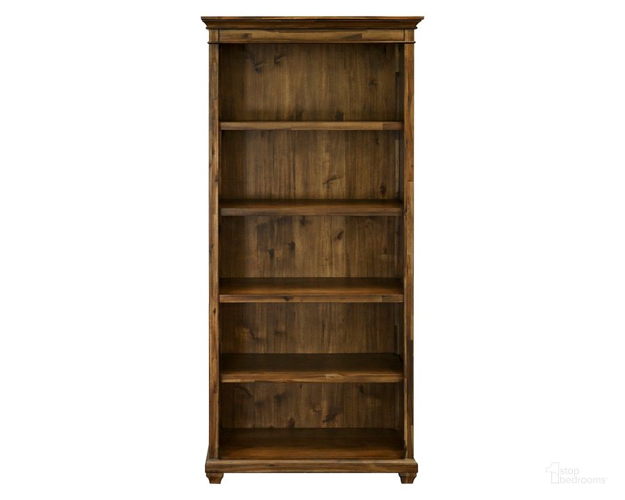 The appearance of Porter Traditional Wood Open Bookcase In Brown designed by Martin Furniture in the traditional interior design. This brown piece of furniture  was selected by 1StopBedrooms from Porter Collection to add a touch of cosiness and style into your home. Sku: IMPR3474. Material: Wood. Product Type: Bookcase. Image1