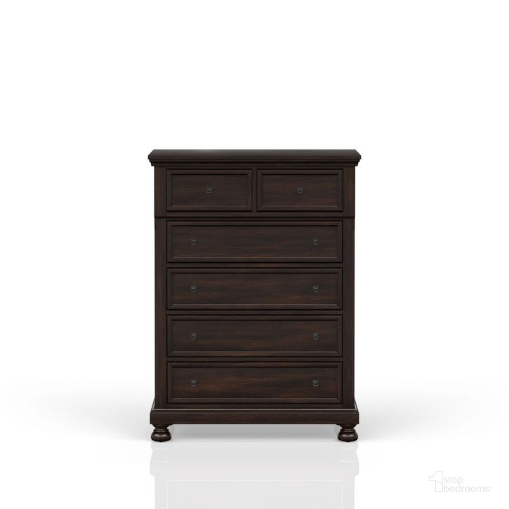 The appearance of Prescott Chest designed by Bernards in the transitional interior design. This brown cherry piece of furniture  was selected by 1StopBedrooms from Prescott Collection to add a touch of cosiness and style into your home. Sku: 1045. Material: Wood. Product Type: Chest. Image1