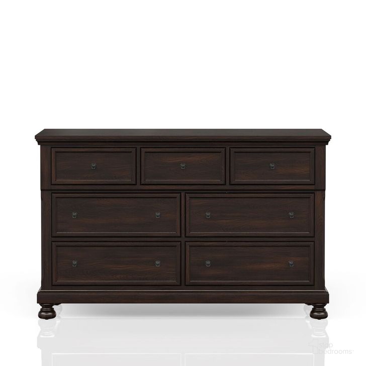 The appearance of Prescott Dresser designed by Bernards in the transitional interior design. This brown cherry piece of furniture  was selected by 1StopBedrooms from Prescott Collection to add a touch of cosiness and style into your home. Sku: 1043. Material: Wood. Product Type: Dresser. Image1