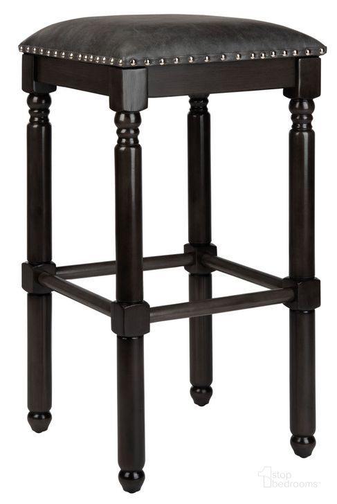 The appearance of Preston Bar Stool BST6400A Set of 2 designed by Safavieh in the traditional interior design. This black piece of furniture  was selected by 1StopBedrooms from Preston Collection to add a touch of cosiness and style into your home. Sku: BST6400A-SET2. Material: Wood. Product Type: Barstool. Image1