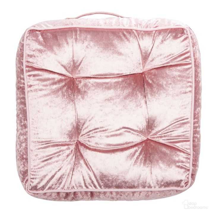 The appearance of Primrose Floor Pillow in Blush designed by Safavieh in the transitional interior design. This blush piece of furniture  was selected by 1StopBedrooms from Primrose Collection to add a touch of cosiness and style into your home. Sku: FLP1004A. Product Type: Pillow. Material: Velvet. Image1
