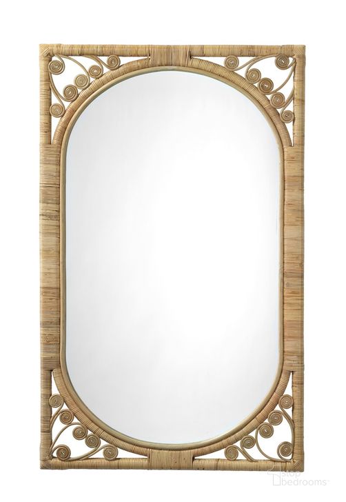 The appearance of Primrose Mirror designed by Jamie Young Company in the coastal interior design. This natural piece of furniture  was selected by 1StopBedrooms from Primrose Collection to add a touch of cosiness and style into your home. Sku: 6PRIM-MINA. Material: Natural Rattan. Product Type: Accent Mirror. Image1
