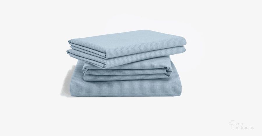 The appearance of ProAir Full Soft Cotton Sheet Set In Sleepy Blue designed by Tempur-Pedic in the  interior design. This sleepy blue piece of furniture  was selected by 1StopBedrooms from ProAir Collection to add a touch of cosiness and style into your home. Sku: 40104240. Material: Cotton. Size: Full. Product Type: Bed Sheet. Image1