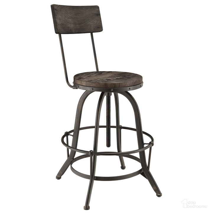 The appearance of Procure Black Wood Bar Stool designed by Modway in the modern / contemporary interior design. This black piece of furniture  was selected by 1StopBedrooms from Procure Collection to add a touch of cosiness and style into your home. Sku: EEI-1212-BLK. Product Type: Barstool. Material: Pine. Image1