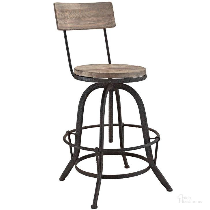 The appearance of Procure Brown Wood Bar Stool designed by Modway in the modern / contemporary interior design. This brown piece of furniture  was selected by 1StopBedrooms from Procure Collection to add a touch of cosiness and style into your home. Sku: EEI-1212-BRN. Product Type: Barstool. Material: Pine. Image1