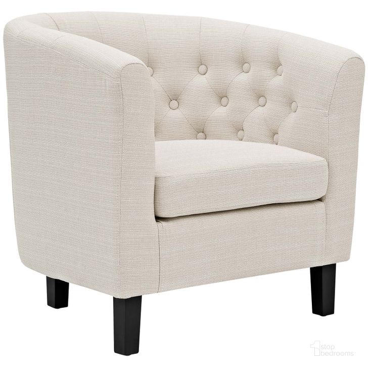 The appearance of Prospect Beige Upholstered Fabric Arm Chair designed by Modway in the modern / contemporary interior design. This beige piece of furniture  was selected by 1StopBedrooms from Prospect Collection to add a touch of cosiness and style into your home. Sku: EEI-2551-BEI. Material: Wood. Product Type: Living Room Chair. Image1