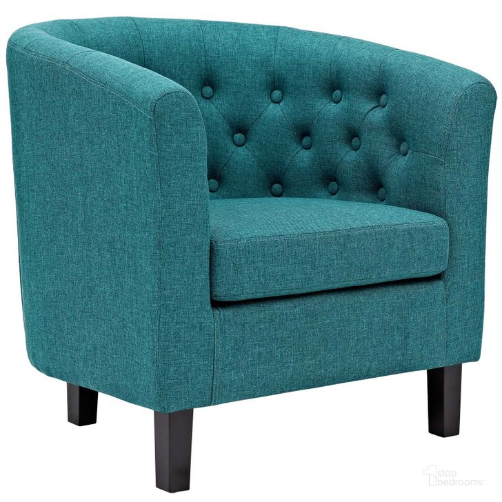The appearance of Prospect Teal Upholstered Fabric Arm Chair designed by Modway in the modern / contemporary interior design. This teal piece of furniture  was selected by 1StopBedrooms from Prospect Collection to add a touch of cosiness and style into your home. Sku: EEI-2551-TEA. Material: Wood. Product Type: Living Room Chair. Image1