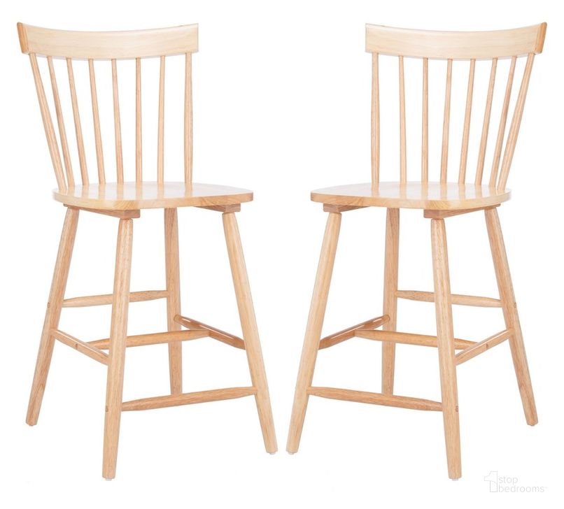 The appearance of Providence Counter Stool BST8505C Set of 2 designed by Safavieh in the modern / contemporary interior design. This natural piece of furniture  was selected by 1StopBedrooms from Providence Collection to add a touch of cosiness and style into your home. Sku: BST8505C-SET2. Product Type: Barstool. Material: Rubberwood. Image1