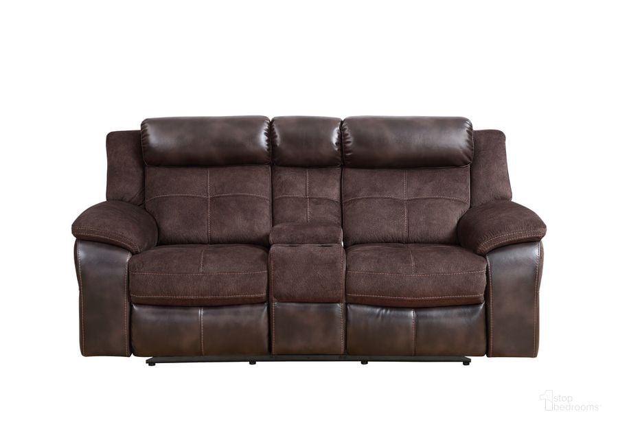 The appearance of Pueblo Manual Recliner Console In Brown designed by Steve Silver in the  interior design. This brown piece of furniture  was selected by 1StopBedrooms from Pueblo Collection to add a touch of cosiness and style into your home. Sku: UE9222CLC. Product Type: Loveseat. Material: Plywood. Image1