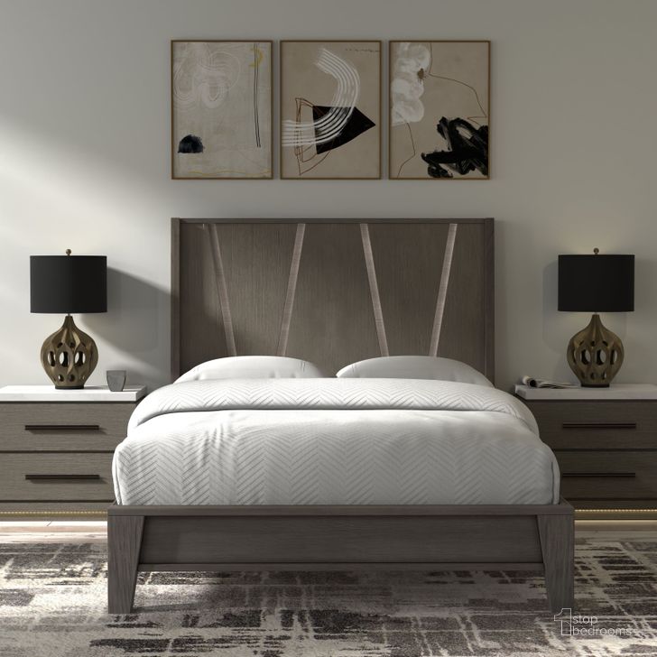 The appearance of Pure Modern Panel Bedroom Set In Grey designed by Parker House in the modern / contemporary interior design. This grey piece of furniture  was selected by 1StopBedrooms from Pure Modern Collection to add a touch of cosiness and style into your home. Sku: BPUR#115066R;BPUR#1150FB;BPUR#1150HB;BPUR#51282. Product Type: Bedroom Set. Bed Size: Queen. Material: Wood Veneer. Image1