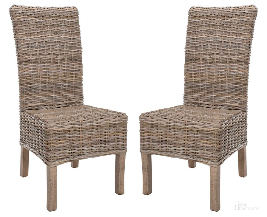 The appearance of Quaker Natural Unfinished 19 Inch Rattan Side Chair Set of 2 designed by Safavieh in the transitional interior design. This brown piece of furniture  was selected by 1StopBedrooms from Safavieh FOX Collection to add a touch of cosiness and style into your home. Sku: FOX6521A-SET2. Product Type: Dining Chair. Material: Rattan. Image1